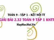 Bài 2.32 Toán 9 tập 1 SGK Kết nối tri thức